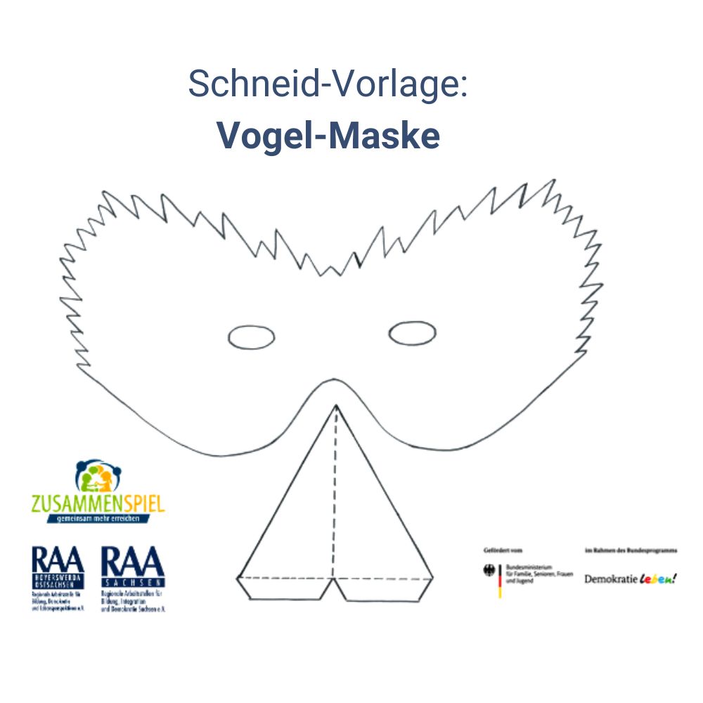 Schneidvorlage: Vogelmaske