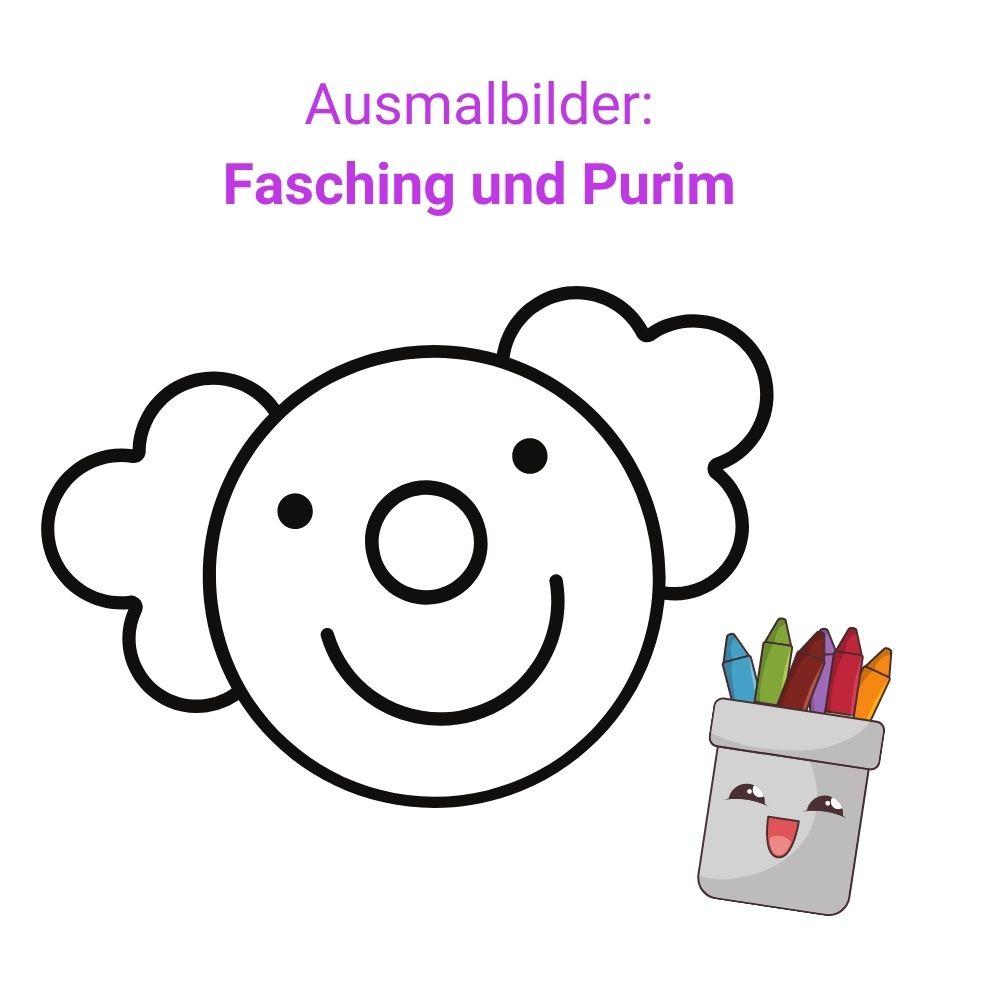 Ausmalbilder: Fasching / Purim Ausmalbilder: Fasching / Purim