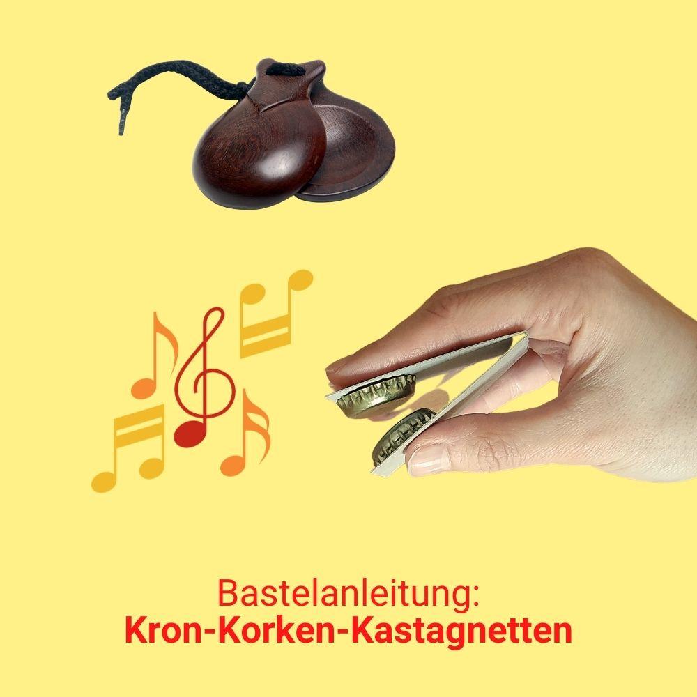 Bastelanleitung: Kron-Korken-Kastagnetten Bastelanleitung: Kron-Korken-Kastagnetten
