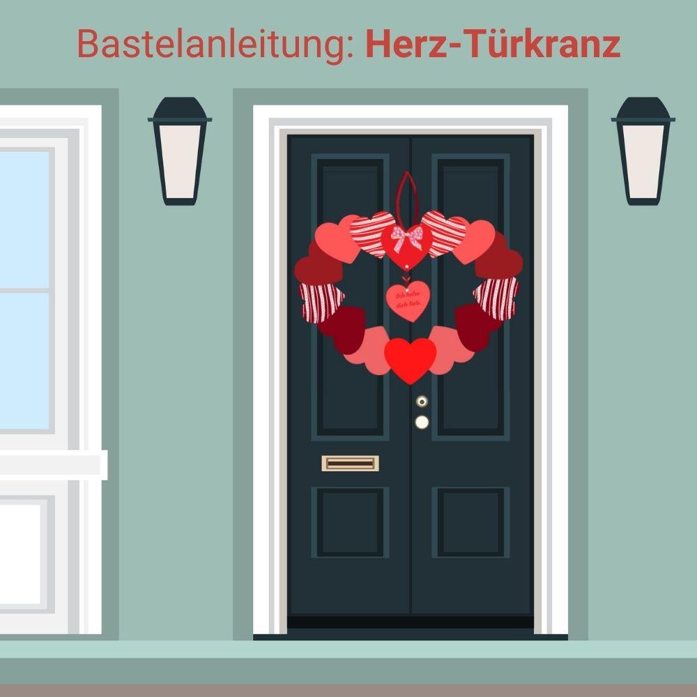 Bastelanleitung: Herz-Türkranz Bastelanleitung: Herz-Türkranz